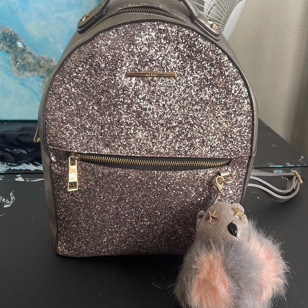 Pink & Gold Glitter Mini Aldo Back Pack